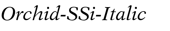 Orchid-SSi-Italic