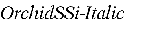 OrchidSSi-Italic