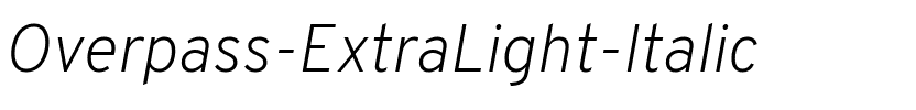 Overpass-ExtraLight-Italic